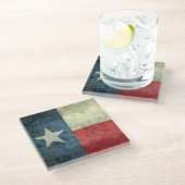 Dessous-de-verre En Verre Drapeau d'état du Texas (Incliné)