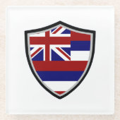 Dessous-de-verre En Verre Drapeau d'Hawaï (Devant)