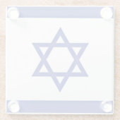 Dessous-de-verre En Verre Drapeau d'Israël (Dos)