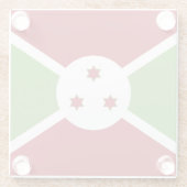 Dessous-de-verre En Verre Drapeau du Burundi (Dos)