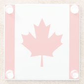 Dessous-de-verre En Verre Drapeau du Canada (Dos)