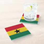 Dessous-de-verre En Verre Drapeau du Ghana (Incliné)