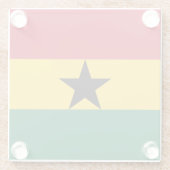 Dessous-de-verre En Verre Drapeau du Ghana (Dos)