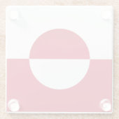 Dessous-de-verre En Verre Drapeau du Groenland (Dos)