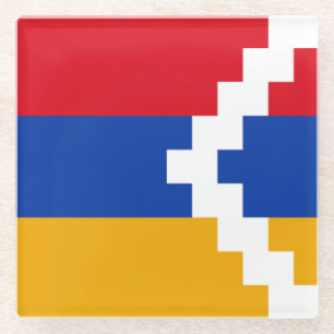 Dessous-de-verre En Verre Drapeau du Haut-Karabagh