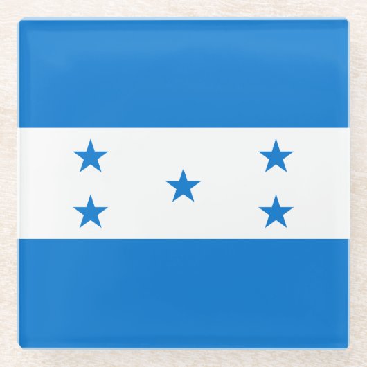 Dessous-de-verre En Verre Drapeau du Honduras (Devant)
