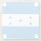 Dessous-de-verre En Verre Drapeau du Honduras (Dos)