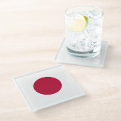 Dessous-de-verre En Verre Drapeau du Japon (Incliné)