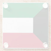 Dessous-de-verre En Verre Drapeau du Koweït (Dos)