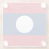 Dessous-de-verre En Verre Drapeau du Laos (Dos)