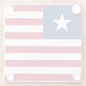 Dessous-de-verre En Verre Drapeau du Liberia (Dos)
