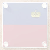 Dessous-de-verre En Verre Drapeau du Liechtenstein (Dos)