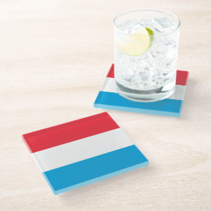 Dessous-de-verre En Verre Drapeau du Luxembourg