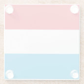 Dessous-de-verre En Verre Drapeau du Luxembourg (Dos)