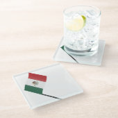 Dessous-de-verre En Verre Drapeau du Mexique (Incliné)