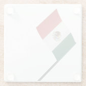 Dessous-de-verre En Verre Drapeau du Mexique (Dos)