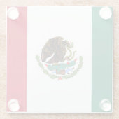 Dessous-de-verre En Verre Drapeau du Mexique (Dos)