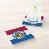 Dessous-de-verre En Verre Drapeau du Missouri (Incliné)