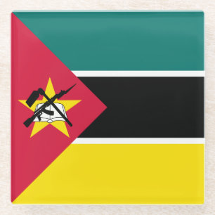 Dessous-de-verre En Verre Drapeau du Mozambique