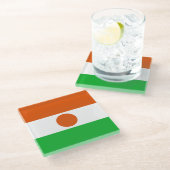 Dessous-de-verre En Verre Drapeau du Niger (Incliné)