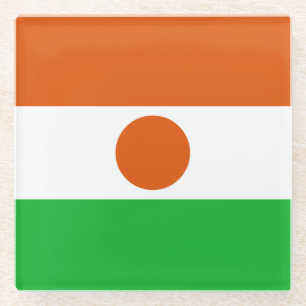 Dessous-de-verre En Verre Drapeau du Niger
