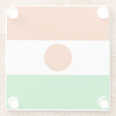 Dessous-de-verre En Verre Drapeau du Niger (Dos)