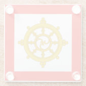 Dessous-de-verre En Verre Drapeau du royaume de Sikkim (Dos)