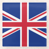 Dessous-de-verre En Verre Drapeau du Royaume-Uni (Devant)