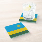 Dessous-de-verre En Verre Drapeau du Rwanda (Incliné)
