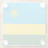 Dessous-de-verre En Verre Drapeau du Rwanda (Dos)