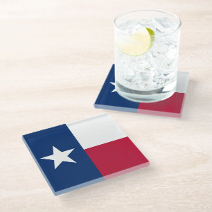 Dessous-de-verre En Verre Drapeau du Texas