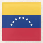 Dessous-de-verre En Verre Drapeau du Venezuela (Devant)