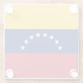 Dessous-de-verre En Verre Drapeau du Venezuela (Dos)