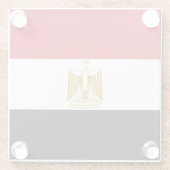 Dessous-de-verre En Verre Drapeau Égypte (Dos)