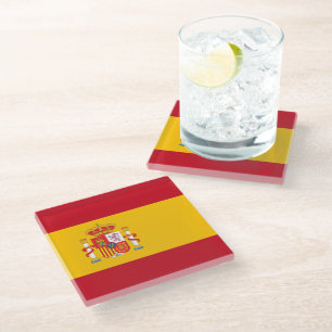 Dessous-de-verre En Verre Drapeau espagnol