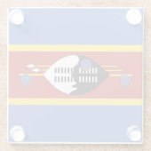 Dessous-de-verre En Verre Drapeau Eswatini (Dos)