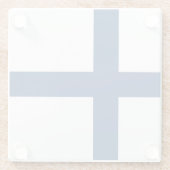 Dessous-de-verre En Verre Drapeau Finlande (Dos)