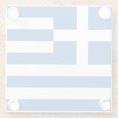 Dessous-de-verre En Verre Drapeau Grèce (Dos)