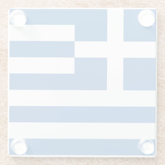 Dessous-de-verre En Verre Drapeau Grèce (Dos)