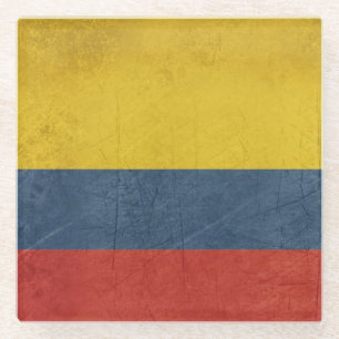 Dessous-de-verre En Verre Drapeau grunge d'État souverain de pays de