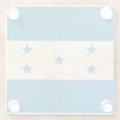 Dessous-de-verre En Verre Drapeau grunge du Honduras (Dos)