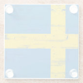 Dessous-de-verre En Verre Drapeau grunge suédois (Dos)