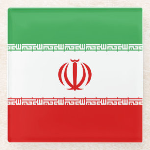 Dessous-de-verre En Verre Drapeau Iran