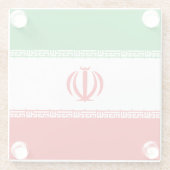 Dessous-de-verre En Verre Drapeau Iran (Dos)