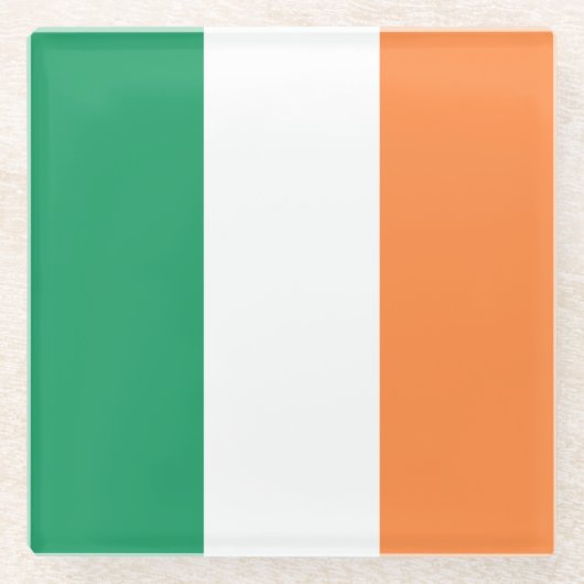 Dessous-de-verre En Verre Drapeau irlandais (Devant)