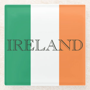 Dessous-de-verre En Verre Drapeau irlandais Côte d'Irlande