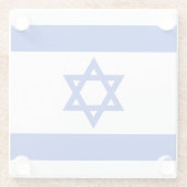 Dessous-de-verre En Verre Drapeau Israël (Dos)