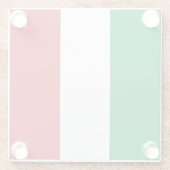 Dessous-de-verre En Verre Drapeau Italie (Dos)