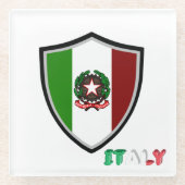 Dessous-de-verre En Verre Drapeau italien (Devant)