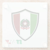 Dessous-de-verre En Verre Drapeau italien (Dos)